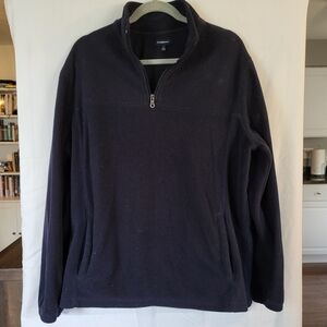 Croft and Barrow Men's Navy 1/4 Zip Fleece Large UWOT